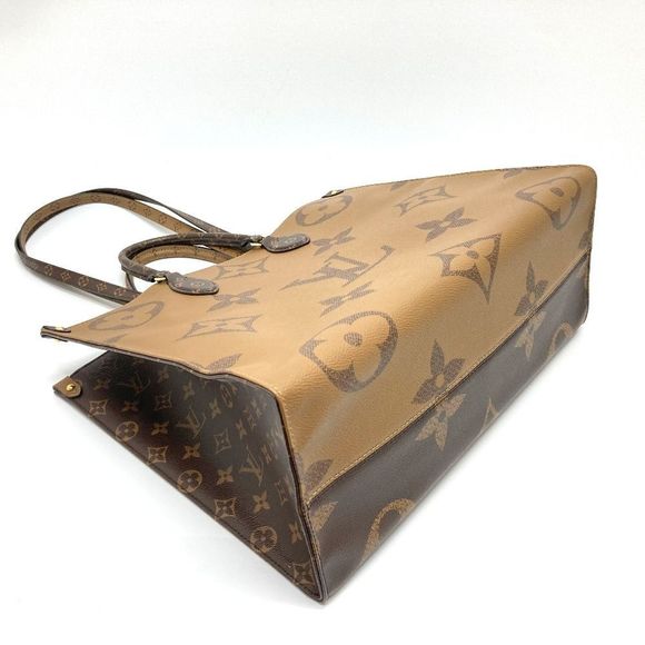 Louis Vuitton Tote Bag On The Go Monogram Giant Brown GM Shoulder Bag - Picture 5 of 9